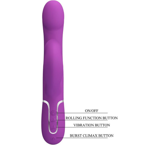 PRETTY LOVE - 4 IN 1 MULTIFUNCTION Sensory Device & STIMULATOR PURPLE