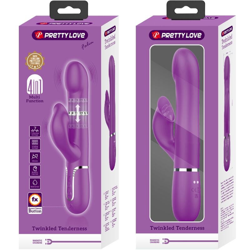 PRETTY LOVE - 4 IN 1 MULTIFUNCTION Sensory Device & STIMULATOR PURPLE