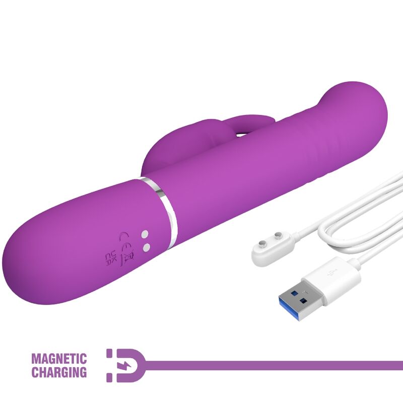PRETTY LOVE - COALE 4 IN 1 MULTIFUNCTION RABBIT Sensory Device PURPLE