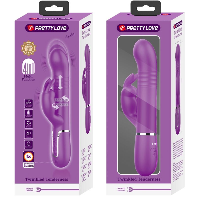 PRETTY LOVE - COALE 4 IN 1 MULTIFUNCTION RABBIT Sensory Device PURPLE