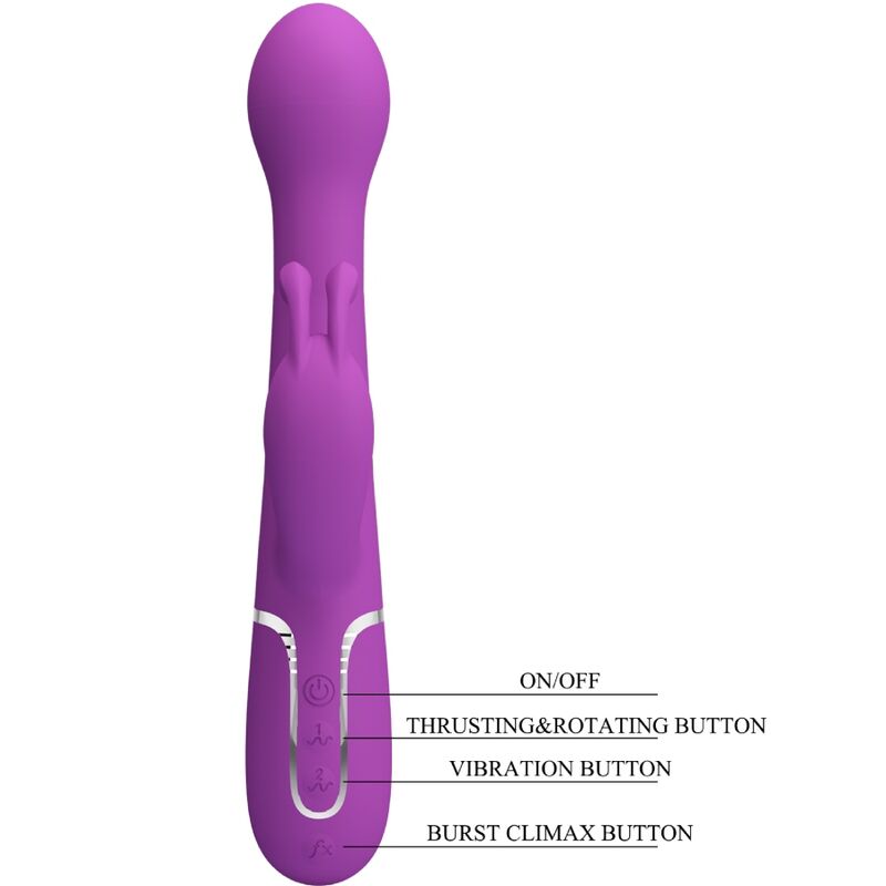 PRETTY LOVE - DEJON 3 IN 1 MULTIFUNCTION RABBIT Sensory Device PURPLE
