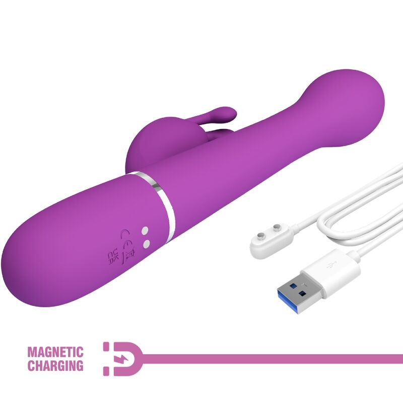 PRETTY LOVE - DEJON 3 IN 1 MULTIFUNCTION RABBIT Sensory Device PURPLE