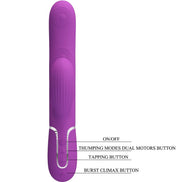 PRETTY LOVE - PERLITA 3-IN-1 MULTIFUNKTION HASE Sensorisches Gerät VIOLETT