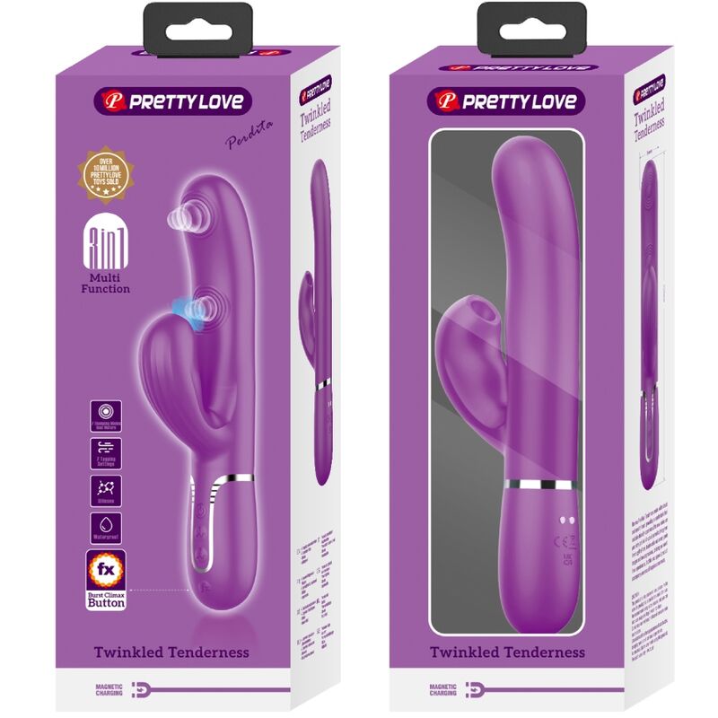 PRETTY LOVE - PERLITA 3-IN-1 MULTIFUNKTION HASE Sensorisches Gerät VIOLETT