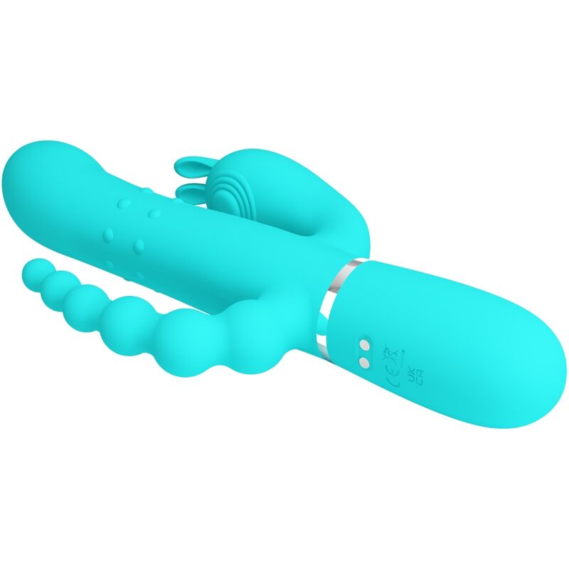 PRETTY LOVE - CAMMY 4 IN 1 MULTIFUNCTION TRIPPLE RABBIT Sensory Device BLUE