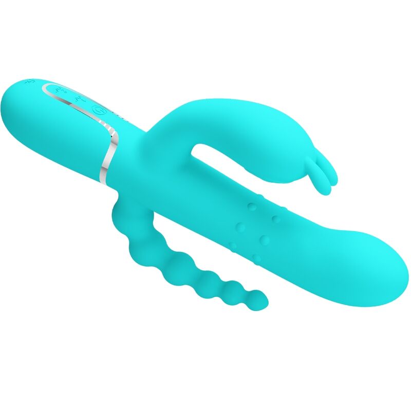 PRETTY LOVE - CAMMY 4 IN 1 MULTIFUNCTION TRIPPLE RABBIT Sensory Device BLUE