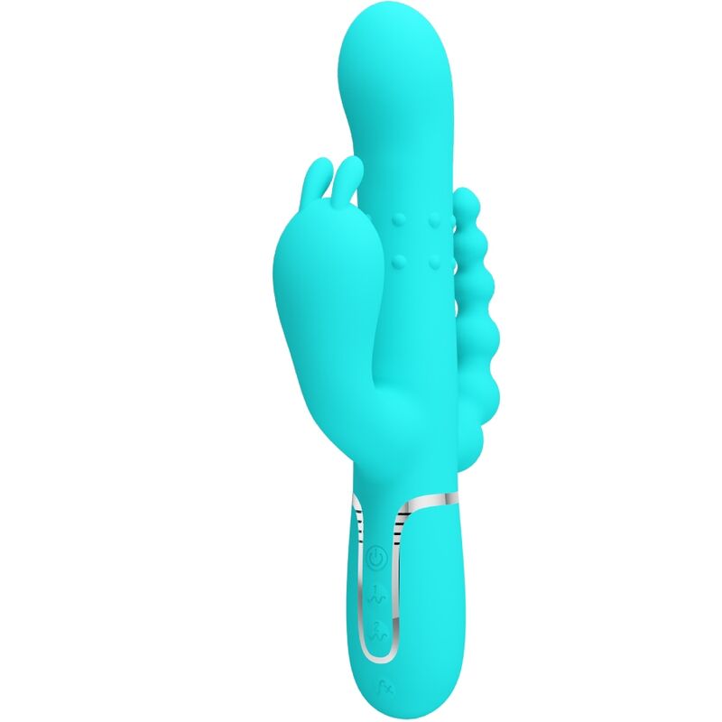PRETTY LOVE - CAMMY 4 IN 1 MULTIFUNCTION TRIPPLE RABBIT Sensory Device BLUE