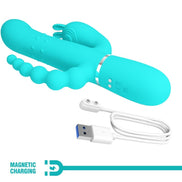 PRETTY LOVE - CAMMY 4 IN 1 MULTIFUNCTION TRIPPLE RABBIT Sensory Device BLUE