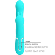 PRETTY LOVE - CAMMY 4 IN 1 MULTIFUNCTION TRIPPLE RABBIT Sensory Device BLUE