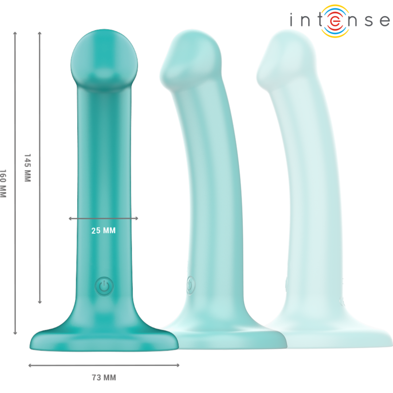 INTENSE - KATIE Sensory Device WITH SUCTION CUP 10 VIBRATIONS BLUE REMOTE CONTROL