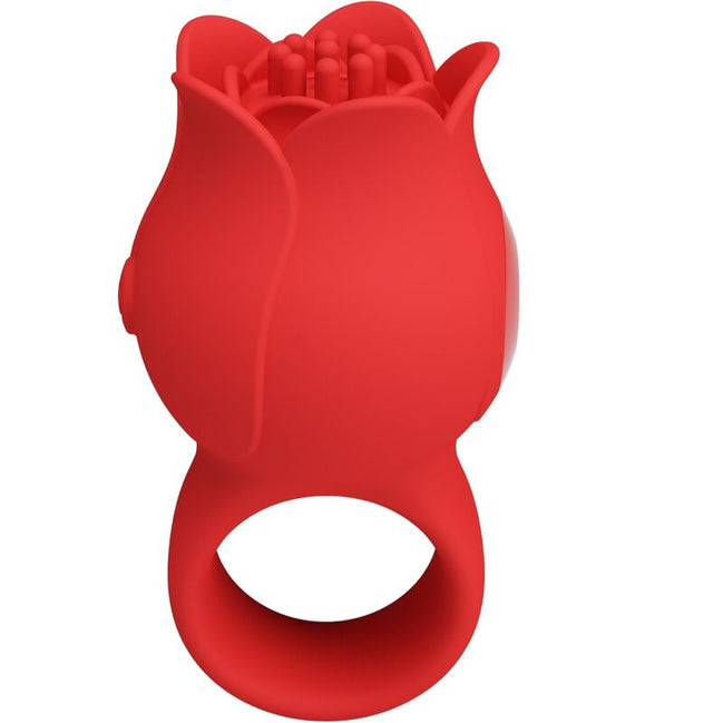 PRETTY LOVE - JAE ROSE SHAPED FINGER Sensory Device 10 VIBRATIONS RED