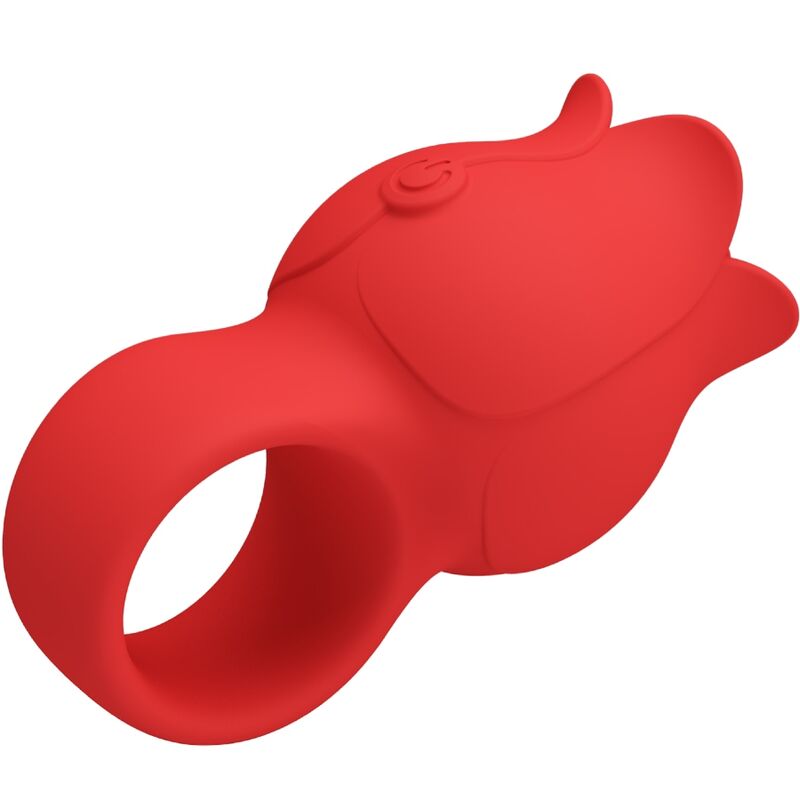 PRETTY LOVE - JAE ROSE SHAPED FINGER Sensory Device 10 VIBRATIONS RED