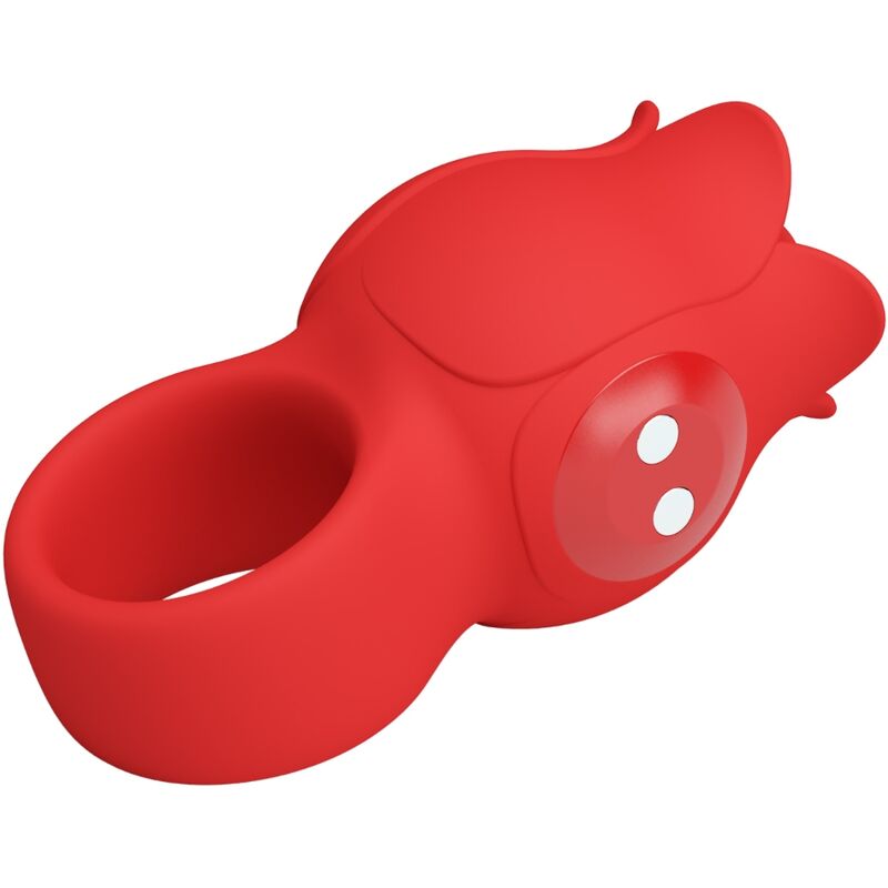 PRETTY LOVE - JAE ROSE SHAPED FINGER Sensory Device 10 VIBRATIONS RED