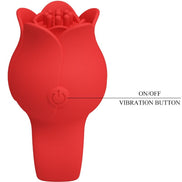PRETTY LOVE - JAE ROSE SHAPED FINGER Sensory Device 10 VIBRATIONS RED