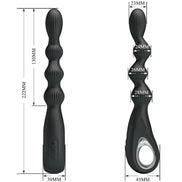 PRETTY LOVE - FEDERER ANAL Sensory Device 12 VIBRATIONS BLACK