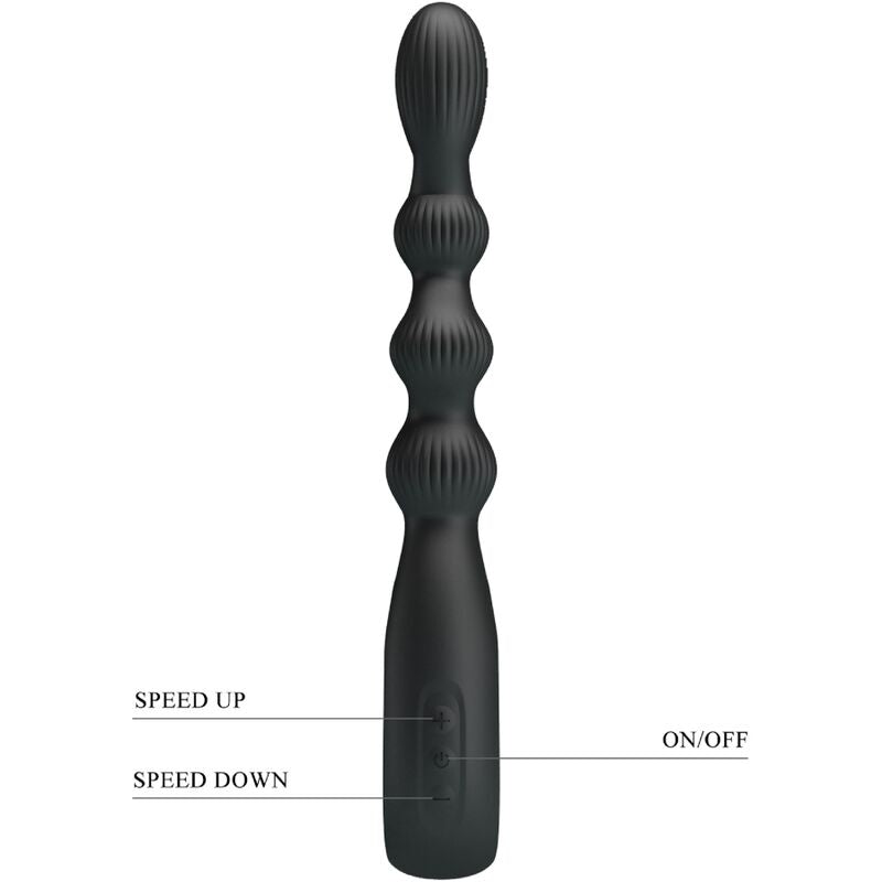 PRETTY LOVE - FEDERER ANAL Sensory Device 12 VIBRATIONS BLACK