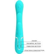PRETTY LOVE - SHANIA TRIPLE RABBIT MULTIFUNKTIONALES Sensorisches Gerät 3 IN 1 BLAU