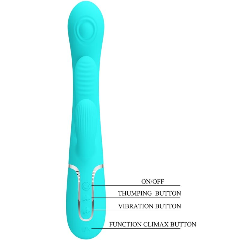 PRETTY LOVE - SHANIA TRIPLE RABBIT MULTIFUNKTIONALES Sensorisches Gerät 3 IN 1 BLAU