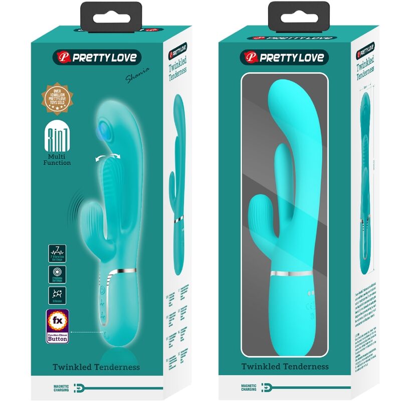 PRETTY LOVE - SHANIA TRIPLE RABBIT MULTIFUNKTIONALES Sensorisches Gerät 3 IN 1 BLAU