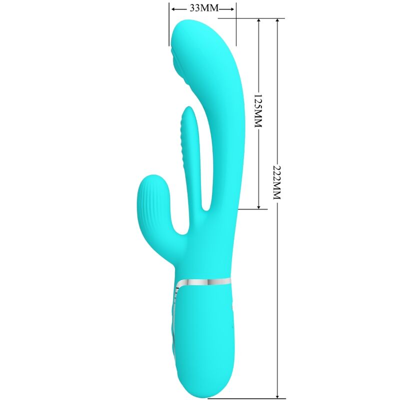 PRETTY LOVE - SHANIA TRIPLE RABBIT MULTIFUNKTIONALES Sensorisches Gerät 3 IN 1 BLAU