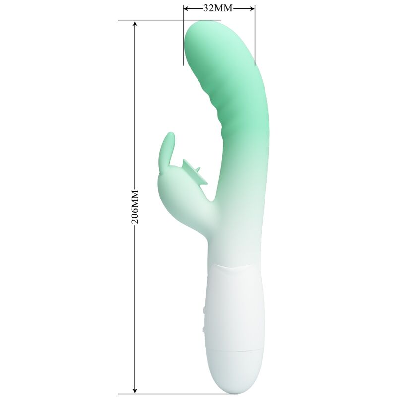 PRETTY LOVE - CERBERUS RABBIT Sensory Device 3O VIBRATIONS GREEN
