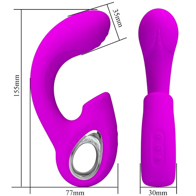 PRETTY LOVE - SIBEL SIBEL G-SPOT Sensory Device + CLITORIS STIMULATOR 10 VIBRATIONS PURPLE