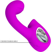 PRETTY LOVE - SIBEL SIBEL G-SPOT Sensory Device + CLITORIS STIMULATOR 10 VIBRATIONS PURPLE