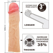 PRETTY LOVE - DEREK PENISVERLÄNGERUNG HAUTFARBEN MIT 7,6 CM ERWEITERUNG
