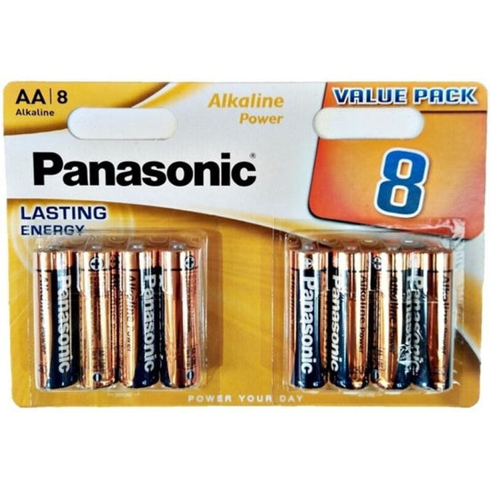 PANASONIC - BRONZE ALKALINE AA BATTERY LR6 BLISTER*8