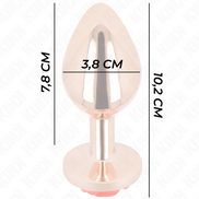 KINK - ROSÉGOLDENER ANLALPLUG MIT ROTER ROSE L