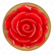 KINK - ROSÉGOLD ANALPLUG MIT ROTER ROSE M