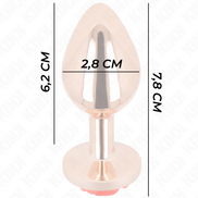 KINK – ROSÉGOLDENER ANALPLUG MIT ROTER ROSE S