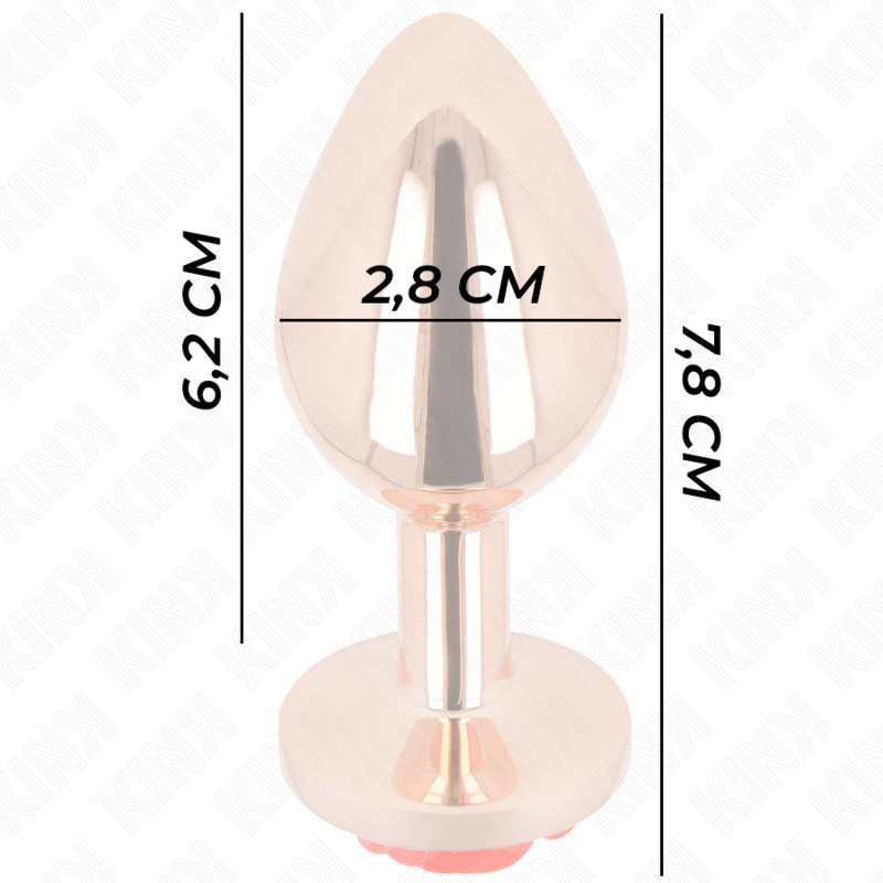KINK – ROSÉGOLDENER ANALPLUG MIT ROTER ROSE S