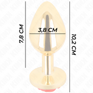 KINK -  PLUG ANAL GOLD ROSE RED SIZE L
