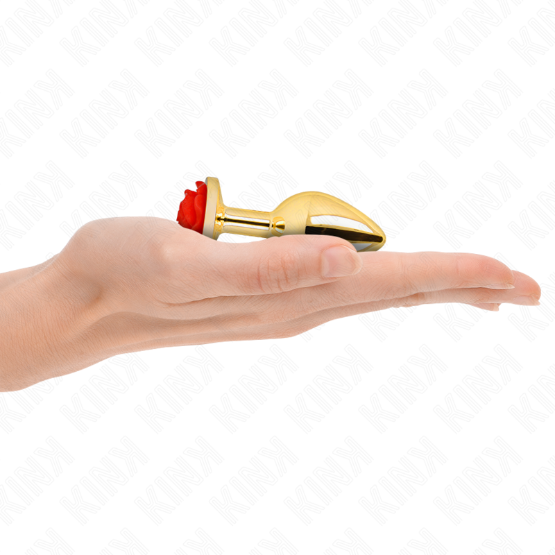 KINK - ANALPLUG GOLD ROSE ROT GRÖSSE S