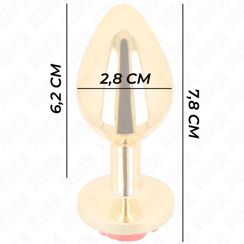KINK - ANALPLUG GOLD ROSE ROT GRÖSSE S