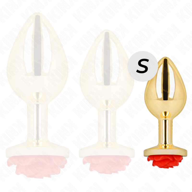 KINK - ANALPLUG GOLD ROSE ROT GRÖSSE S