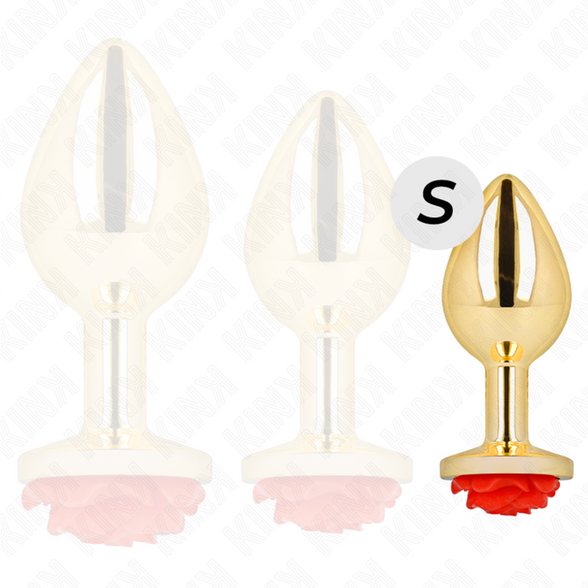 KINK - ANALPLUG GOLD ROSE ROT GRÖSSE S