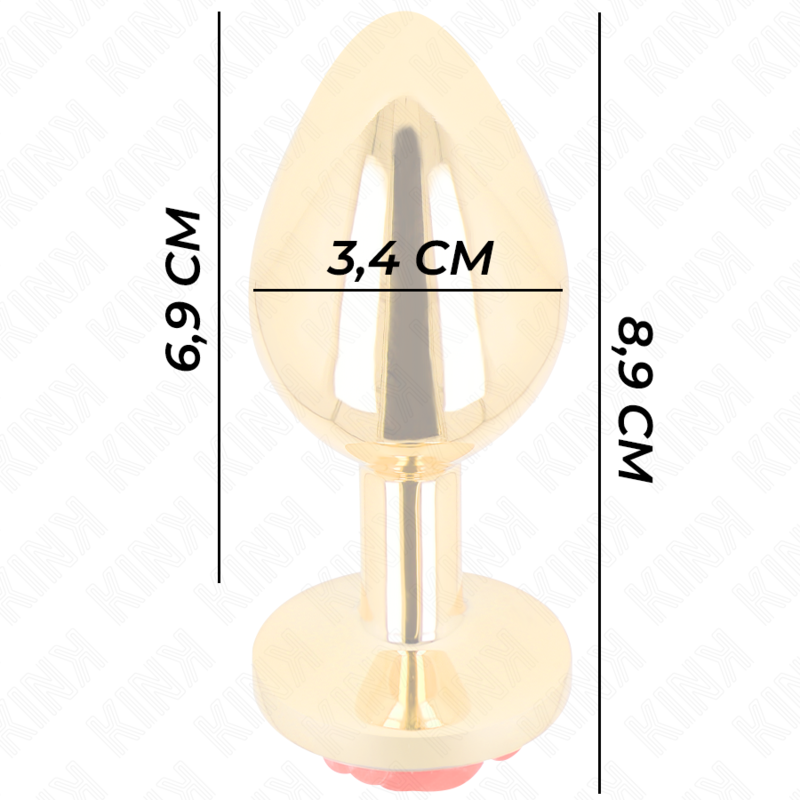 KINK - ANALPLUG GOLD ROSE ROT GRÖSSE M
