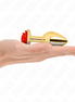 KINK - ANALPLUG GOLD ROSE ROT GRÖSSE M