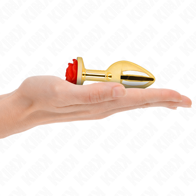 KINK - ANALPLUG GOLD ROSE ROT GRÖSSE M