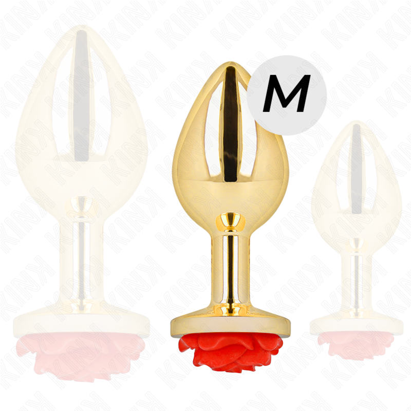 KINK - ANALPLUG GOLD ROSE ROT GRÖSSE M