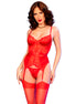CHILIROSE - CR 4845 KORSETT UND STRÜMPFE ROT S