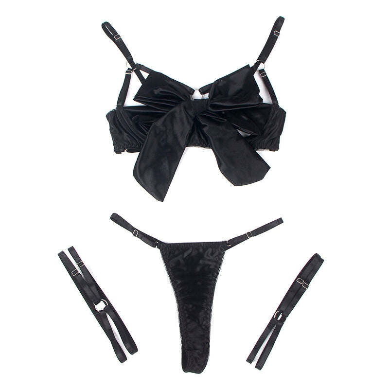 SUBBLIME – 955205 BH-SET MIT VERSTELLBARER SCHWARZER SCHLEIFE L/XL