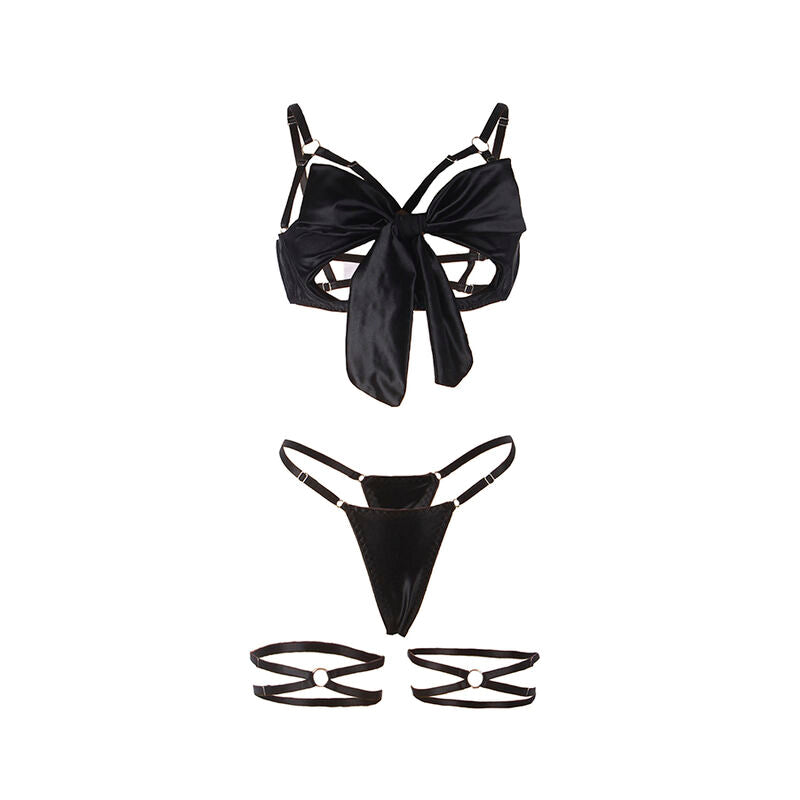 SUBBLIME – 955205 BH-SET MIT VERSTELLBARER SCHWARZER SCHLEIFE L/XL