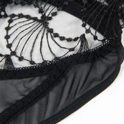 TRANSPARENT BODYSUIT WITH HOLLOW LACE