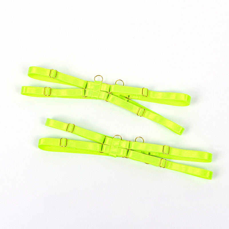 SUBBLIME - 955281 BH-SET MIT HALSKETTE UND BEINDETAILS NEONGRÜN L/XL