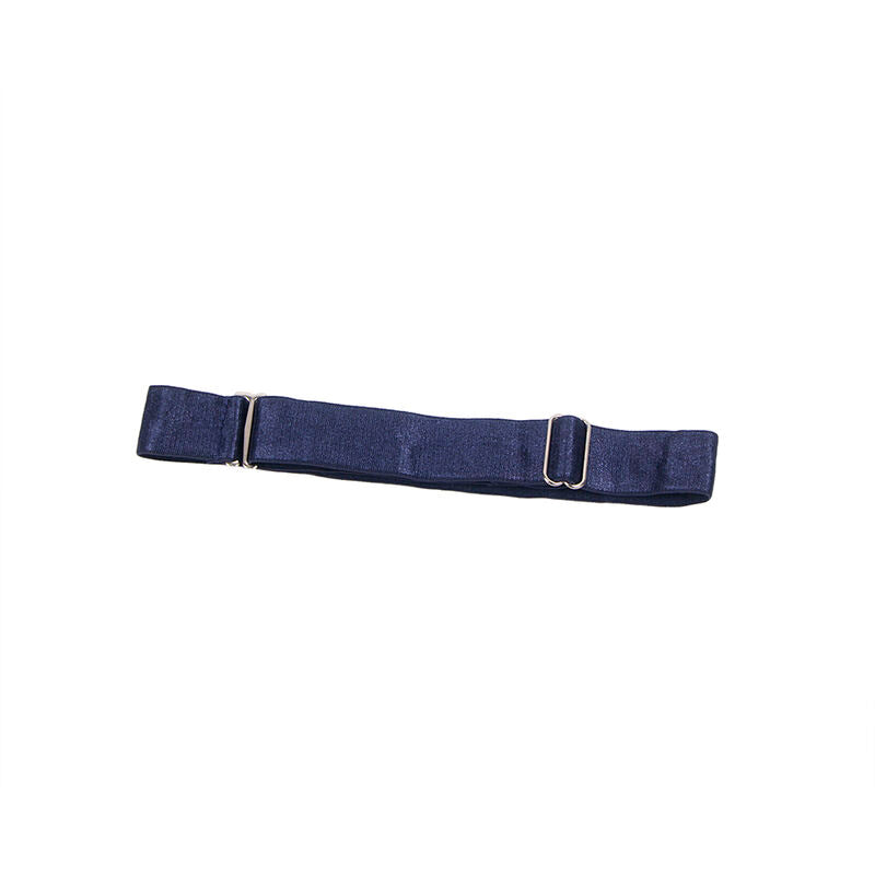 LEDER KLEID MIT BLAUEN TRÄGERN