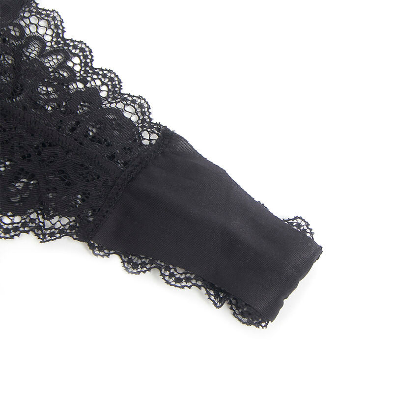 SUBBLIME - 955458 SCHWARZES LEDER REISSVERSCHLUSS BODY S/M