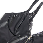 SUBBLIME - 955465 BLACK LEATHER ZIPPER BODY L/XL